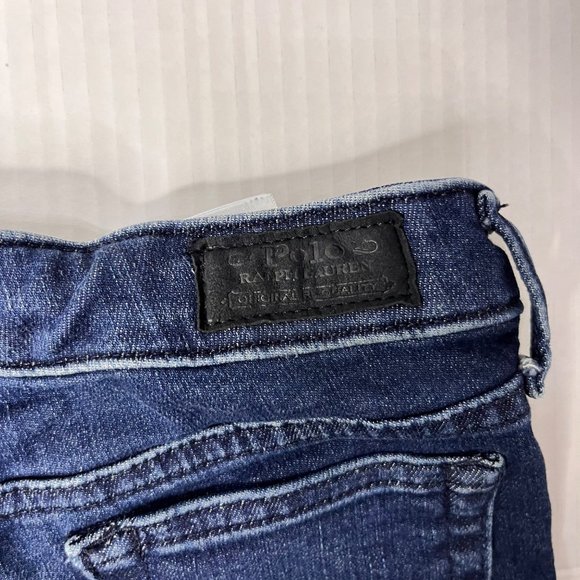 POLO Ralph Lauren Girls Size 12-14 Skinny Jeans Dark Blue Jean pants - Picture 9 of 12